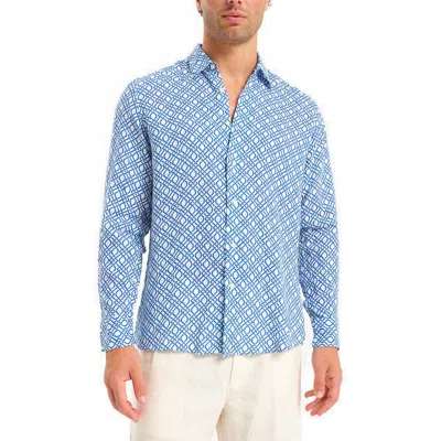 Peninsula Swimwear Giglio Linen Shirt In Blue