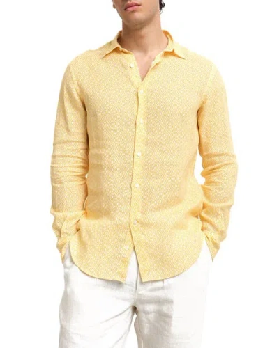 Peninsula Swimwear Grecale Linen Shirt In Yellow