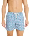 Peninsula Swimwear Geometric-pattern Swim Shorts In Blue