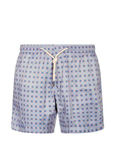 Peninsula Swimwear La Maddalena Geometric-print Drawstring-fastening Swim Shorts In Multi