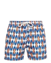 Peninsula Swimwear Graphic-print Swim Shorts In Multi
