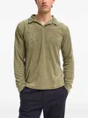 Peninsula Swimwear Long Sleeve Polo Shirt In Green