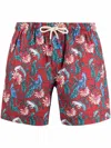Peninsula Swimwear Malindi Floral-print Swimming Shorts In Red