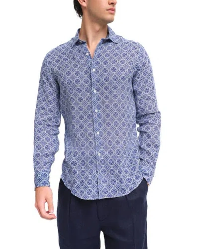 Peninsula Swimwear Montecristo Linen Shirt In Blue