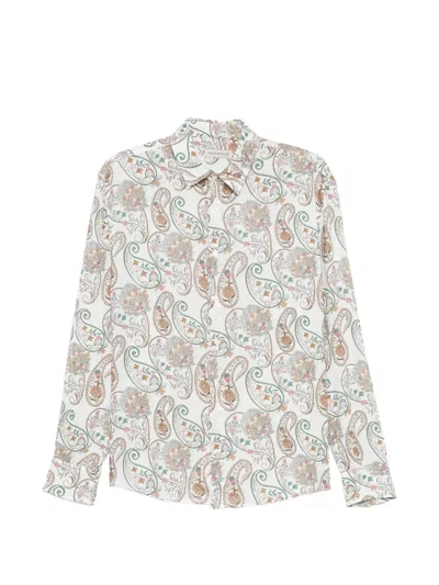 Peninsula Swimwear Paisley-print Long-sleeve Shirt In Gray