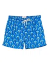 Peninsula Swimwear Palm-tree Print Swim Shorts In Blue