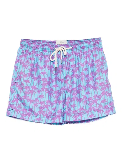 Peninsula Swimwear Badeshorts Mit Palmen-print In Blue