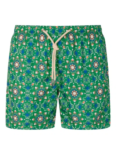 Peninsula Swimwear Patterned Drawstring Swim Shorts In Multi