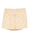 Peninsula Swimwear Patterned Drawstring Swim Shorts In Yellow