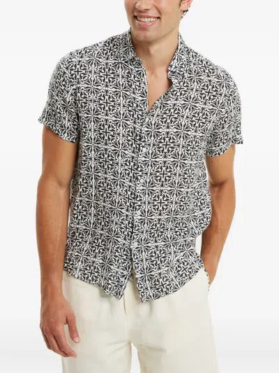 Peninsula Swimwear Patterned Short-sleeve Shirt In Multi