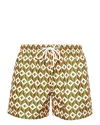 Peninsula Swimwear Ponente Geometric-print Swim Shorts In Multi
