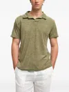 Peninsula Swimwear Short Sleeve Polo Shirt In Green