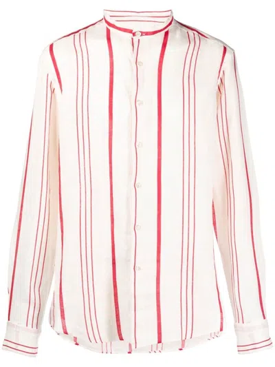Peninsula Swimwear Stripe-print Long-sleeved Shirt In White