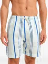 Peninsula Swimwear Striped Drawstring-waist Swim Shorts In Blue