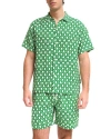 Peninsula Swimwear Teulada Linen Bowling Shirt In Green
