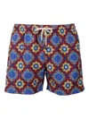 Peninsula Swimwear Tile-print Swim Shorts In Blue