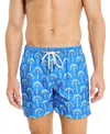 Peninsula Swimwear Palm-tree Print Swim Shorts In Blue