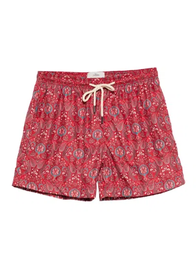 Peninsula Swimwear Verbania Paisley-print Swim Shorts In Red