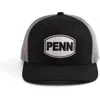 Penn Black Heather Grey Trucker Snapback Hat In Black