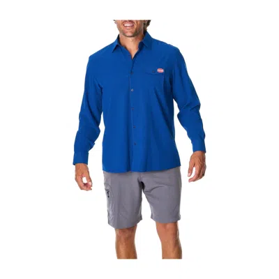 Penn Men's  Performance Overshirt Long Sleeve Button Up Shirt In Blue