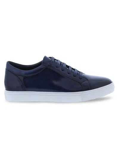 Penny Lane Men's Bond Leather Low Top Sneakers In Navy