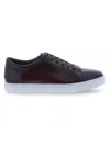 Penny Lane Men's Bond Leather Low Top Sneakers In Wine