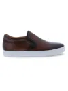 Penny Lane Men's Camden Leather Slip On Sneakers In Cognac