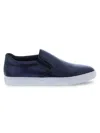 Penny Lane Men's Camden Leather Slip On Sneakers In Navy