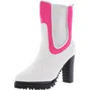 Penny Loves Kenny Fargo Womens Faux Leather Slip On Mid-calf Boots In White