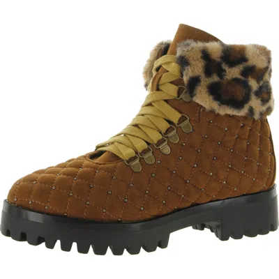Penny Loves Kenny Newb Womens Faux Suede Ankle Winter Boots In Multi