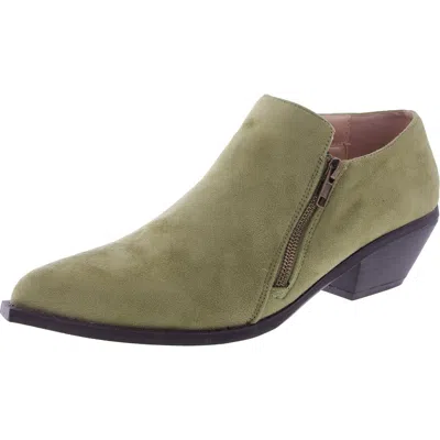 Penny Loves Kenny Sync Womens Faux Suede Shooties Booties In Green