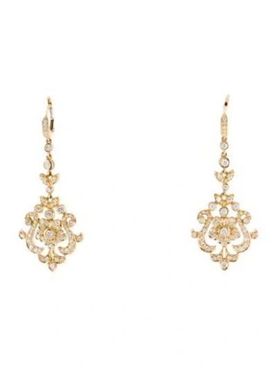 Pre-owned Penny Preville 18k 2.78ctw Diamond Chandelier Earrings In Multi