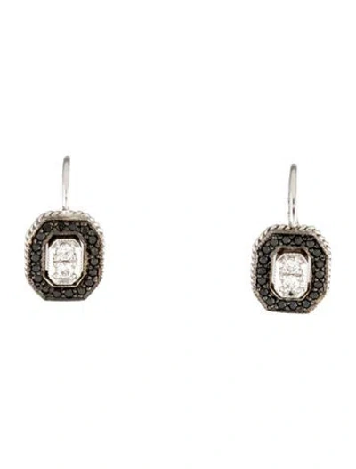 Pre-owned Penny Preville 18k Diamond Drop Earrings In Multi