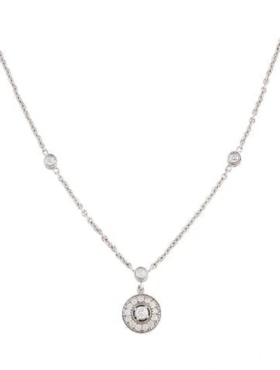 Pre-owned Penny Preville 18k Diamond Pendant Necklace, 15.75" In Multicolor