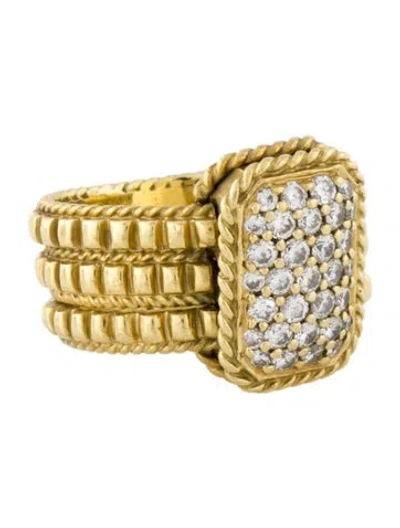 Pre-owned Penny Preville 18k Diamond Three-band Ring In Multi