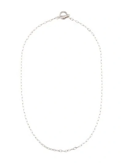 Pre-owned Penny Preville 18k Diamond Toggle Chain Necklace, 23" In Multi