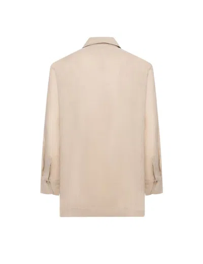 Pennyblack 100% Linen Shirt In Beige