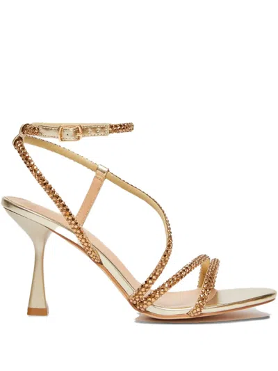 Pennyblack 85mm Crystal-embellished Stiletto Heeled Sandals In Gold