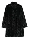 Pennyblack Alabama High-neck Textured Coat In Black