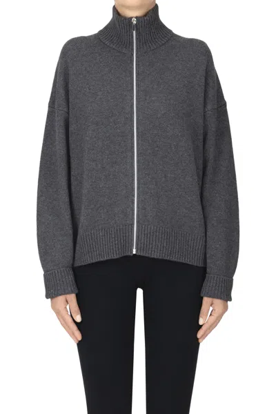 Pennyblack Antares Zippered Cardigan In Gray