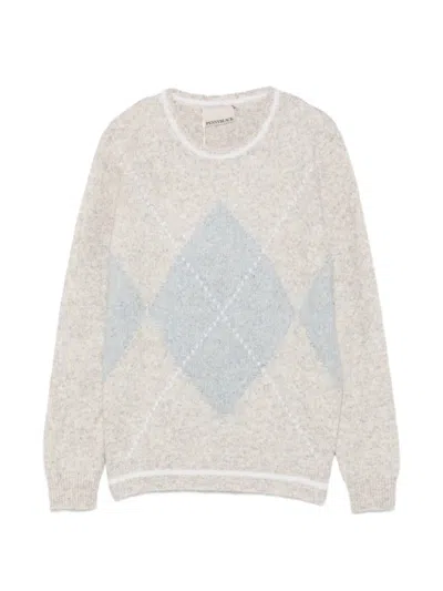 Pennyblack Argyle-pattern Sweater In Neutral