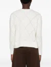Pennyblack Argyle-pattern Sweater In White