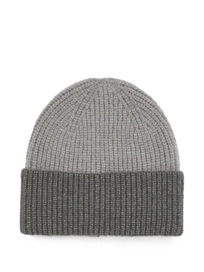 Pennyblack Balenio Ribbed-knit Beanie Hat In Grey