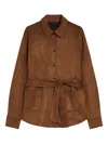 Pennyblack Belted Fitted Jacket In Brown