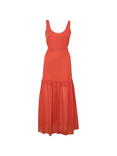 Pennyblack Belted Midi Dress In Red