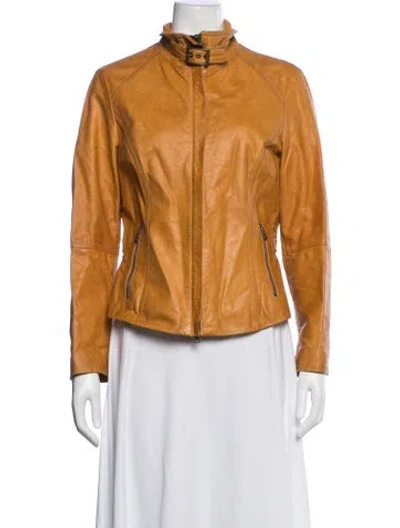 Pre-owned Pennyblack Biker Jacket In Orange