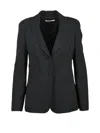 Pennyblack Black Polyester-blend Tailored Blazer In Black