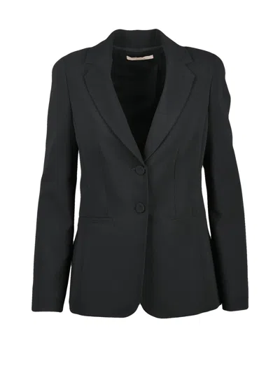 Pennyblack Black Polyester-blend Tailored Blazer
