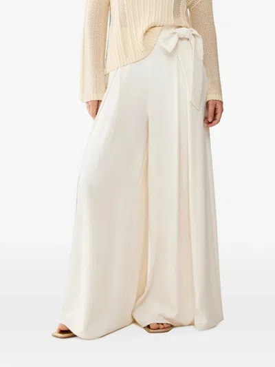 Pennyblack Bow-detail Palazzo Pants In Gray