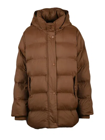 Pennyblack Brown Polyamide Hooded Down Jacket